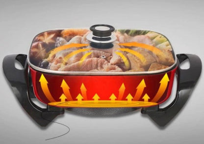 Cocotte Électrique 1800W au Teflon Antiadhésif - 5 Litres