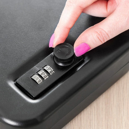 Coffre-fort portable en fer avec câble de sécurité et serrure personnalisable