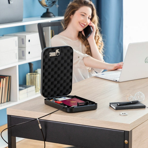 Coffre-fort portable en fer avec câble de sécurité et serrure personnalisable