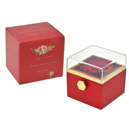 Coffret Bague & Rose Éternelle : Un Cadeau Inoubliable