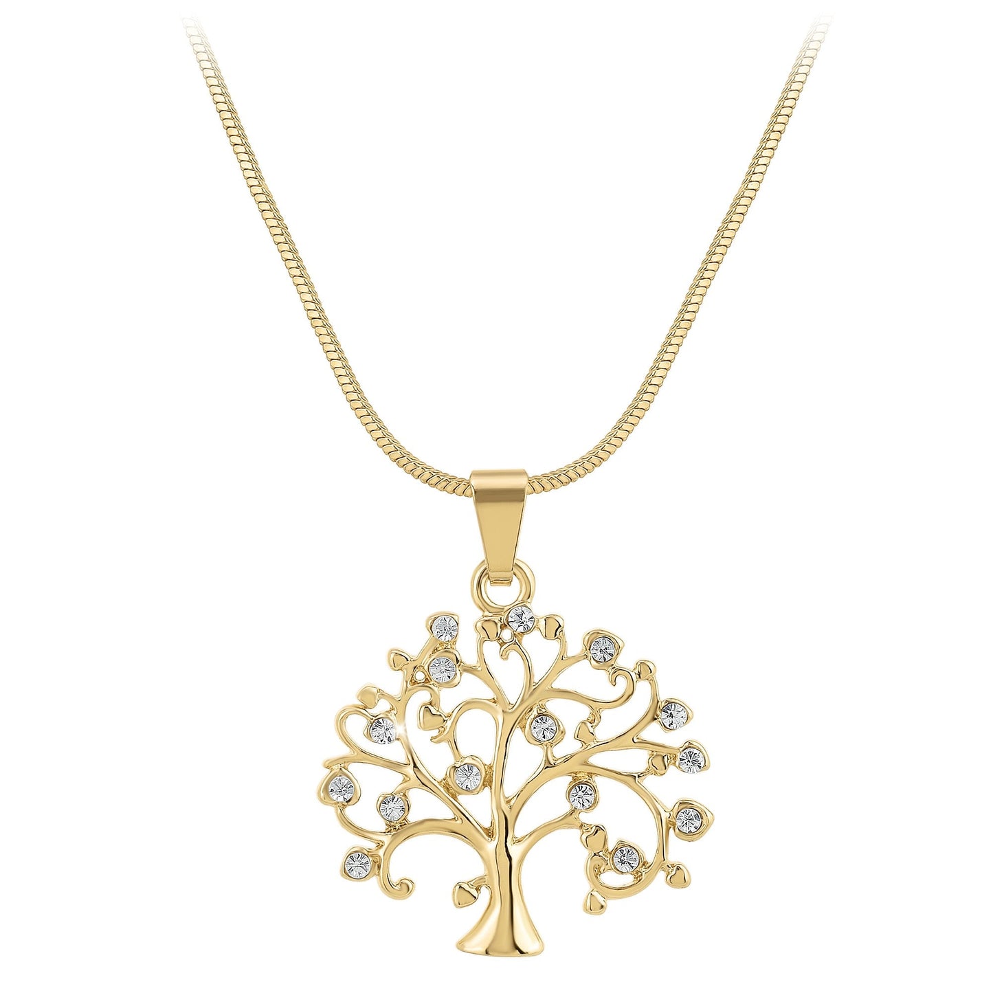Collier Arbre de Vie doré avec Cristaux Swarovski - Élégance intemporelle