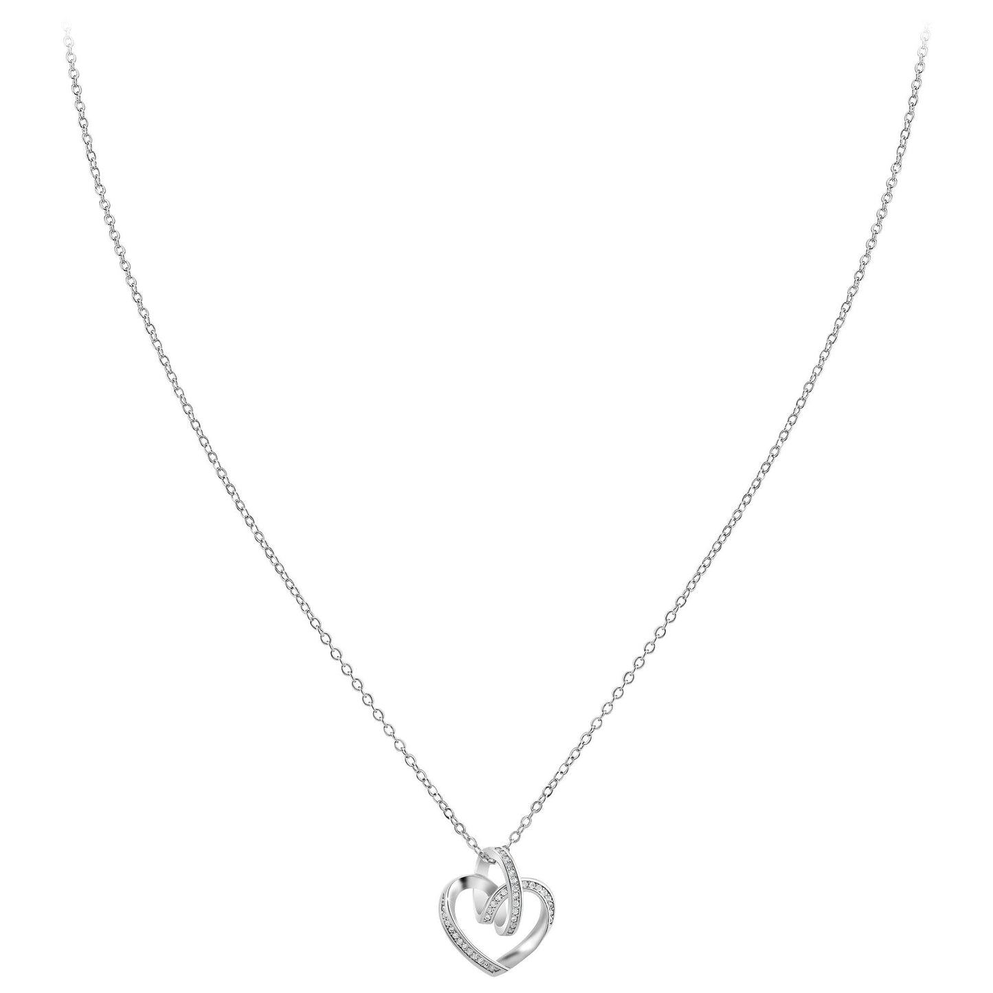 Collier Coeur Crystal en Zirconium - Élégance et Brillance