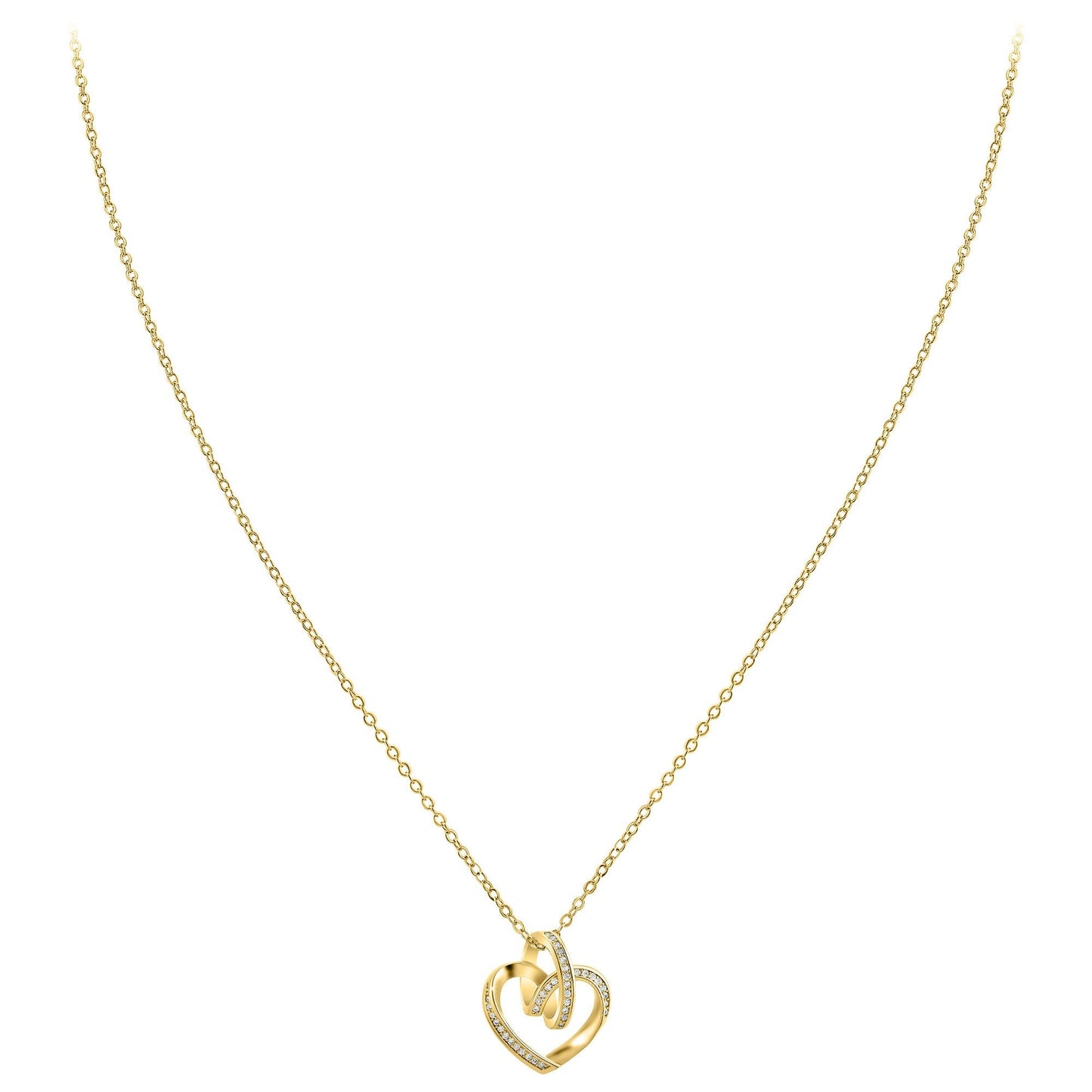 Collier Coeur Crystal en Zirconium - Élégance et Brillance