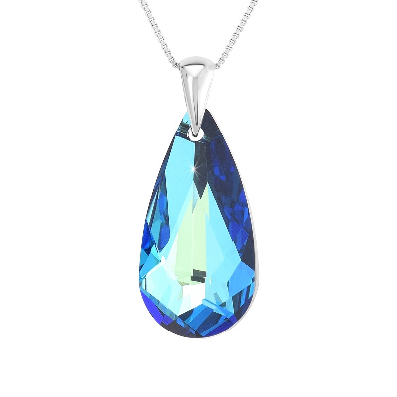 Collier en argent rhodié avec cristaux Swarovski® scintillants