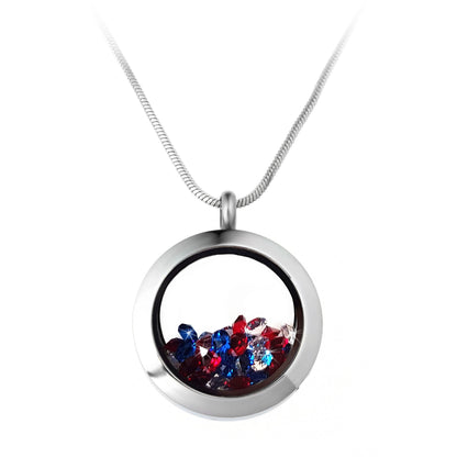 Collier en acier inoxydable avec cristaux Swarovski scintillants
