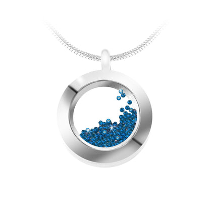 Collier en acier inoxydable avec cristaux Swarovski scintillants