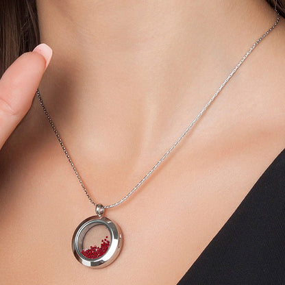 Collier en acier inoxydable avec cristaux Swarovski scintillants