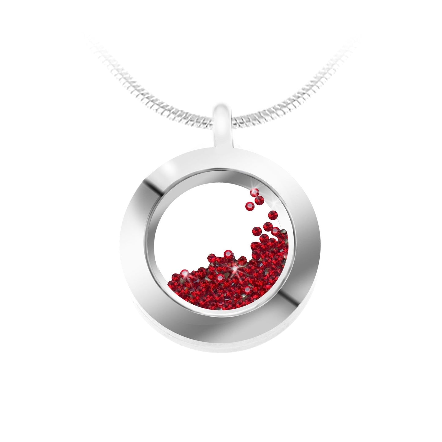 Collier en acier inoxydable avec cristaux Swarovski scintillants