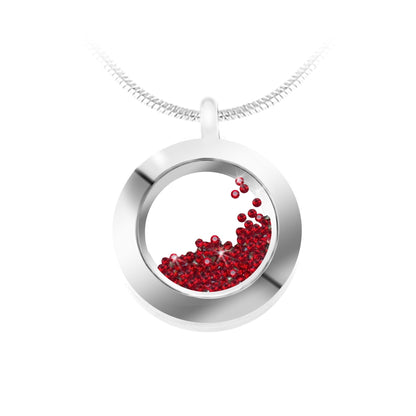 Collier en acier inoxydable avec cristaux Swarovski scintillants