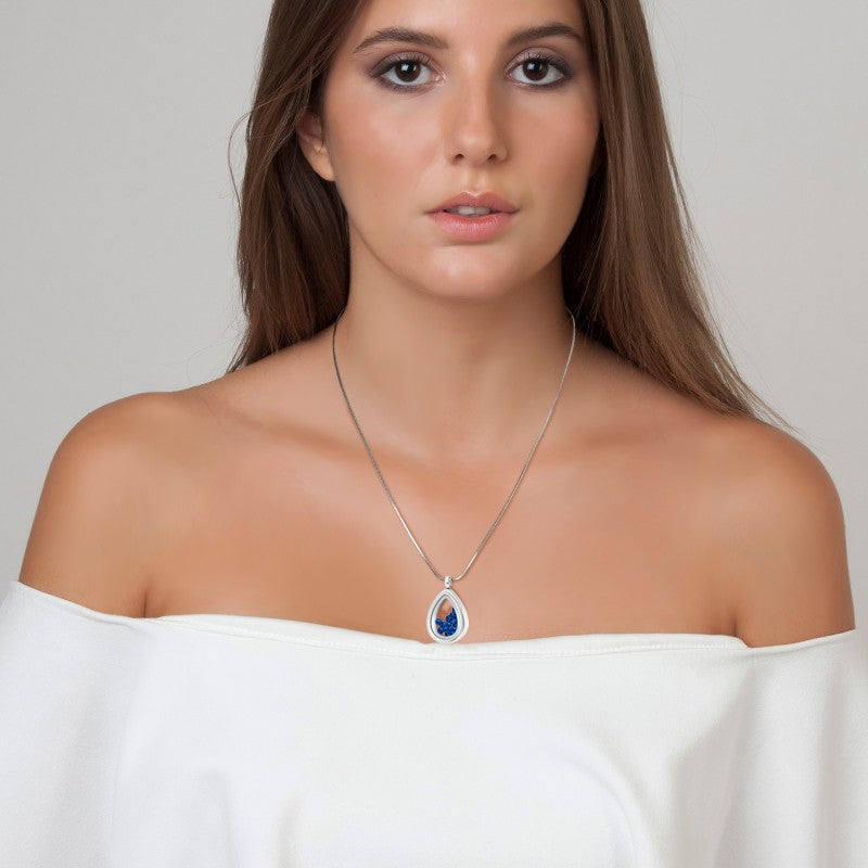 Collier Cœur en Acier Inoxydable avec Cristaux Swarovski