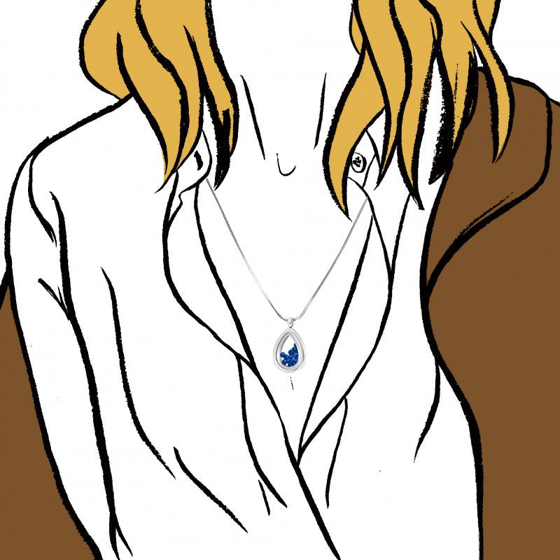 Collier Cœur en Acier Inoxydable avec Cristaux Swarovski