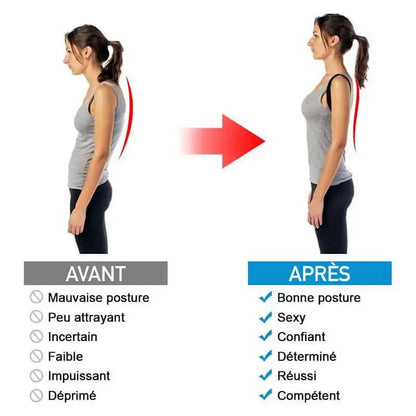 Correcteur de posture discret et ceinture de soutien lombaire pour un confort optimal