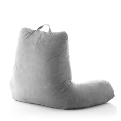 Coussin de lecture ergonomique gris avec accoudoirs