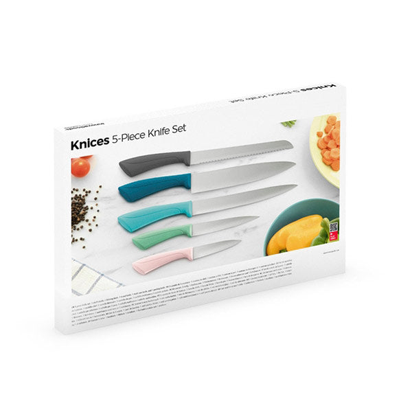 Ensemble de Couteaux de Cuisine Premium en Acier Inoxydable - 5 Pièces Élégantes