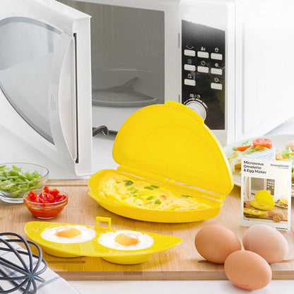 Cuiseur d'omelette innovant pour micro-ondes – Préparez des déjeuners délicieux en un rien de temps !