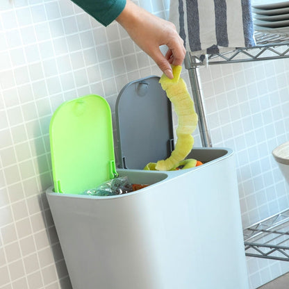 Double poubelle design pour recyclage moderne et pratique