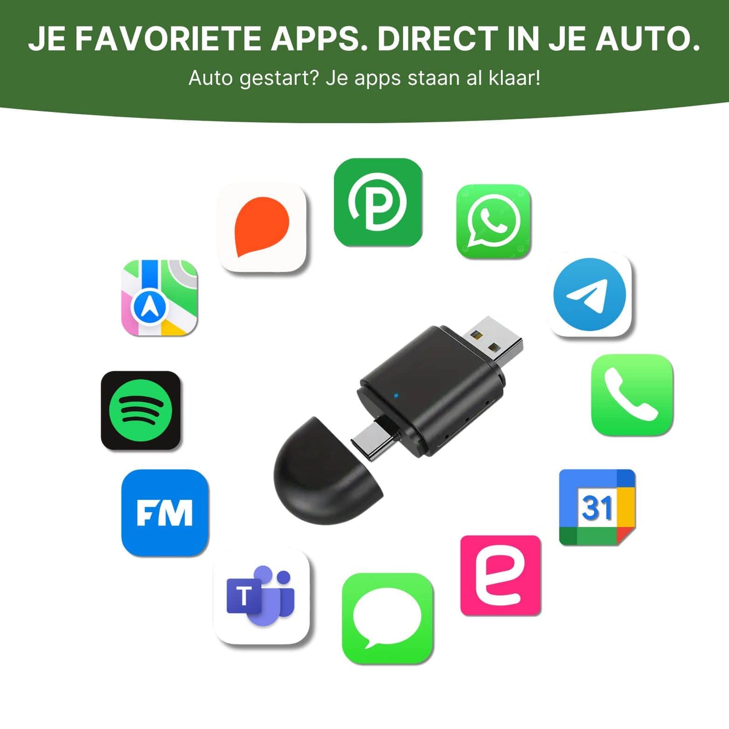 DriveLink – Adaptateur sans fil CarPlay & Android Auto pour une connexion simplifiée