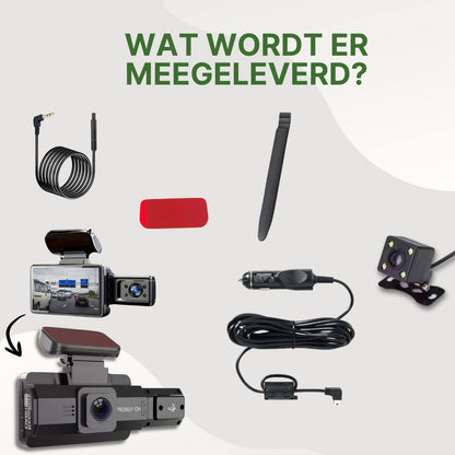 DriveVision Pro - Caméra de tableau de bord Full HD 1080P avec vision nocturne et mode parking intelligent