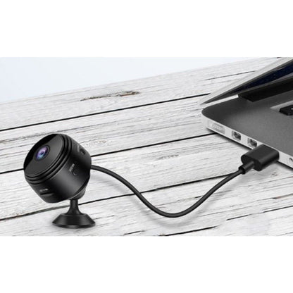 Caméra WiFi compacte avec support magnétique et câble de chargement USB