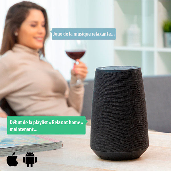 Enceinte connectée intelligente avec son 360º et assistant vocal intégré
