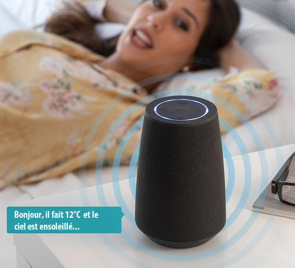 Enceinte connectée intelligente avec son 360º et assistant vocal intégré