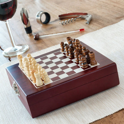 Ensemble Élégant d'Accessoires à Vin et Jeu d'Échecs sophistiqué