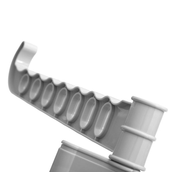 Etendoir pliant vertical à roulettes avec 24 barres métalliques