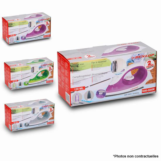 Fer à repasser Dunlop 1850-2200W - Performances optimales pour un repassage facile !