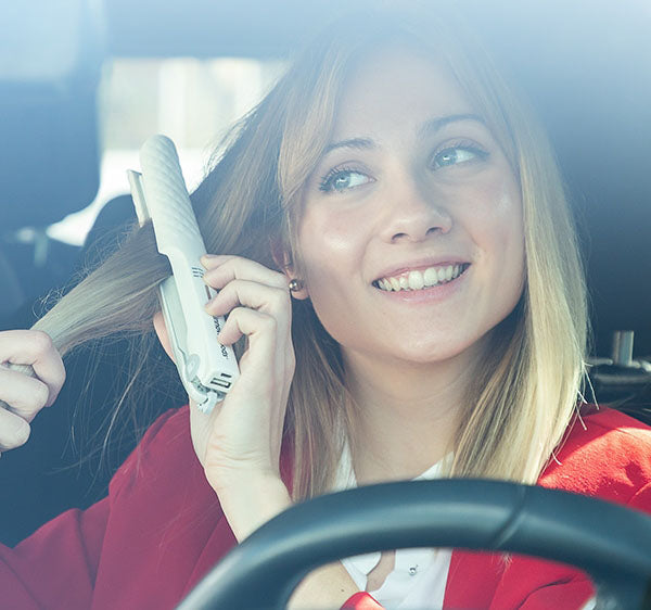 Fer à lisser rechargeable 2 en 1 sans fil et power bank intégré