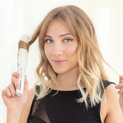 Fer à lisser rechargeable 2 en 1 sans fil et power bank intégré