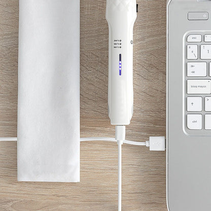 Fer à lisser rechargeable 2 en 1 sans fil et power bank intégré