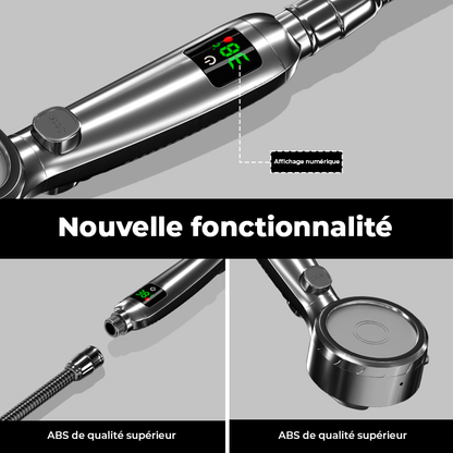 Pommeau de Douche Haute Pression 4 Modes - Transformez Votre Douche en Expérience Revitalisante