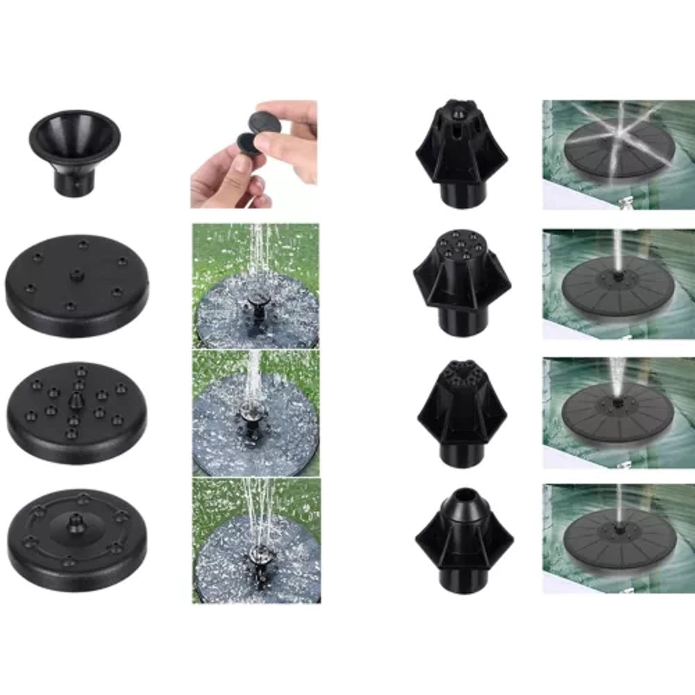 Fontaine de Jardin Solaire LED Gardlov avec 7 Buses Interchangeables