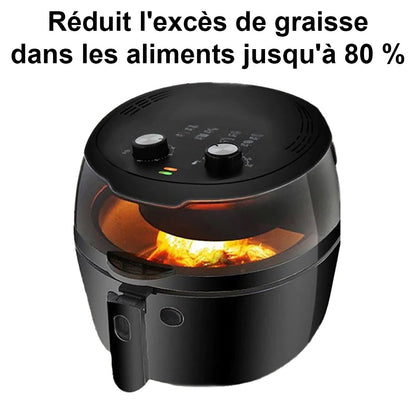 Friteuse sans huile à convection avec palette rotative 1500 W – Livraison gratuite