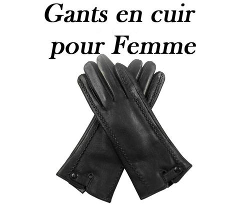 Gants en cuir tactiles élégants pour femme - Confort et chaleur en hiver