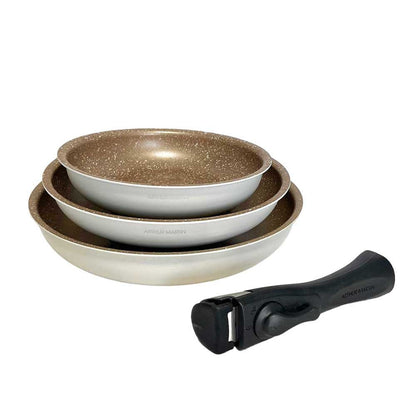 Set de 3 Poêles en Aluminium Arthur Martin – Élégance et Efficacité en Cuisine