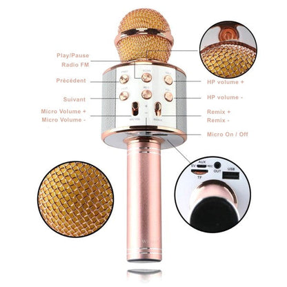 Microphone de karaoké Bluetooth ultra portable et élégant
