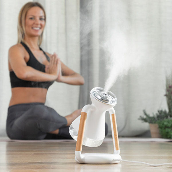 Humidificateur Diffuseur d'Arômes et Chargeur Sans Fil 3 en 1 Compact