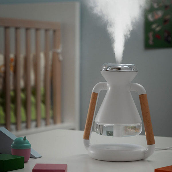 Humidificateur Diffuseur d'Arômes et Chargeur Sans Fil 3 en 1 Compact