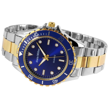 Montre homme à quartz élégante avec bracelet en acier inoxydable