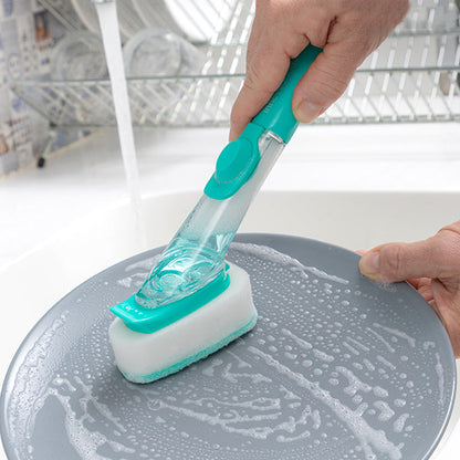 Brosse à récurer innovante avec distributeur de savon intégré