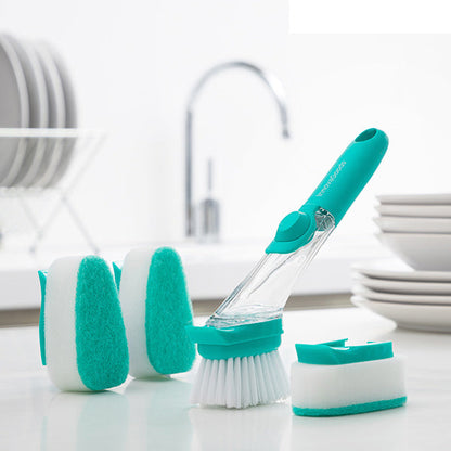 Brosse à récurer innovante avec distributeur de savon intégré
