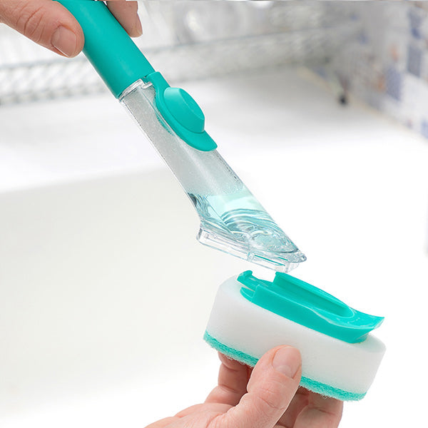 Brosse à récurer innovante avec distributeur de savon intégré