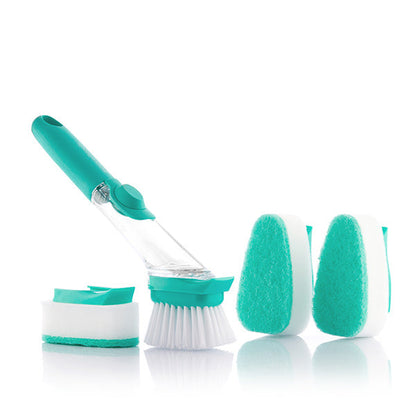 Brosse à récurer innovante avec distributeur de savon intégré