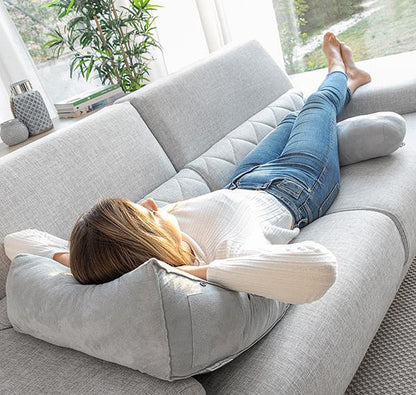 Coussin de Lecture Triangulaire Ergonomique avec Poche Latérale