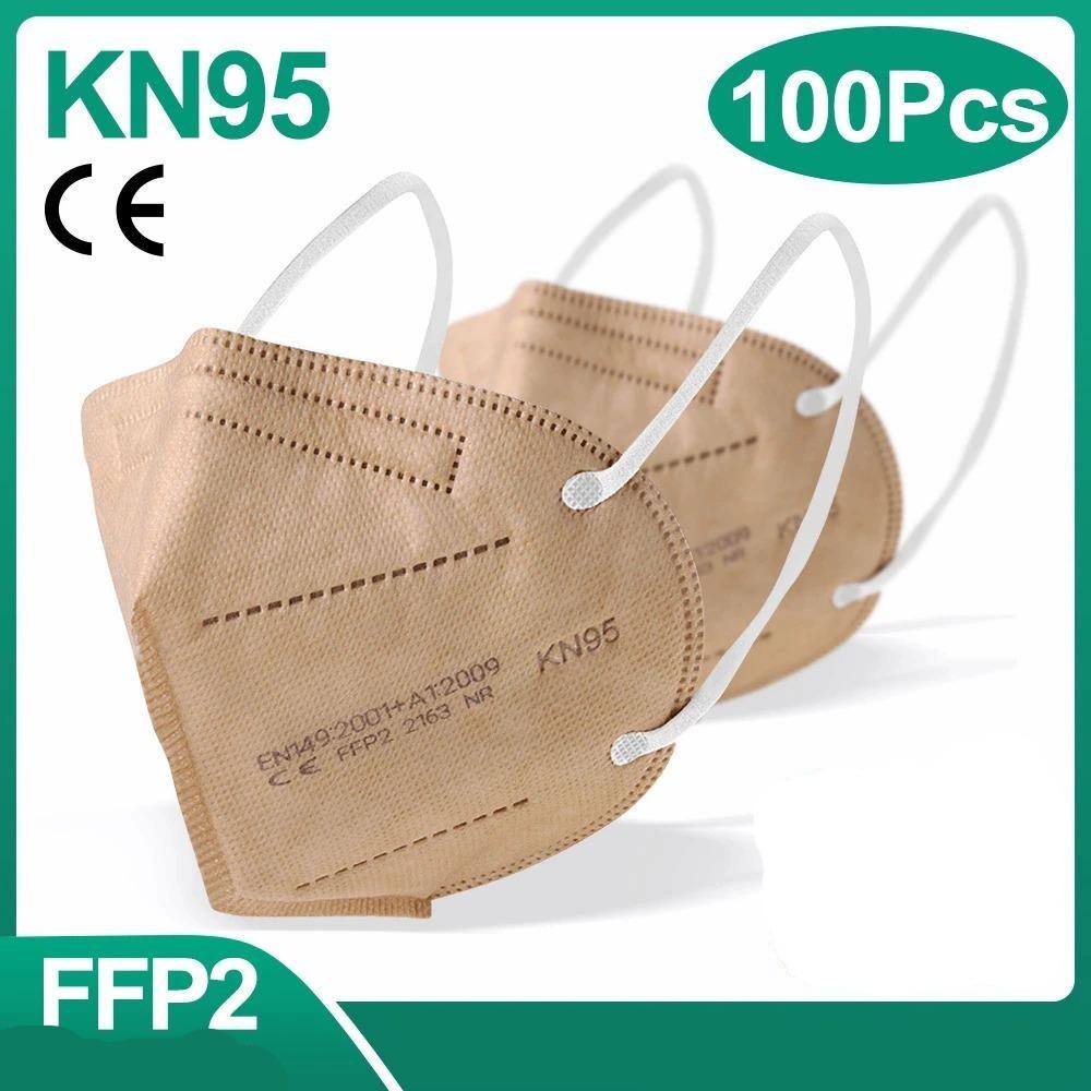 Masques FFP2 Jetables - Pack de 100 avec 98% de Protection contre les Bactéries