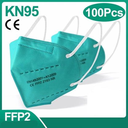 Masques FFP2 Jetables - Pack de 100 avec 98% de Protection contre les Bactéries