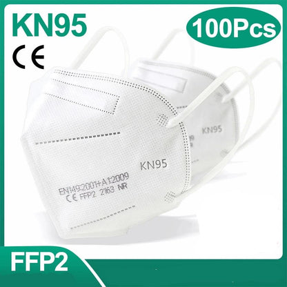Masques FFP2 Jetables - Pack de 100 avec 98% de Protection contre les Bactéries