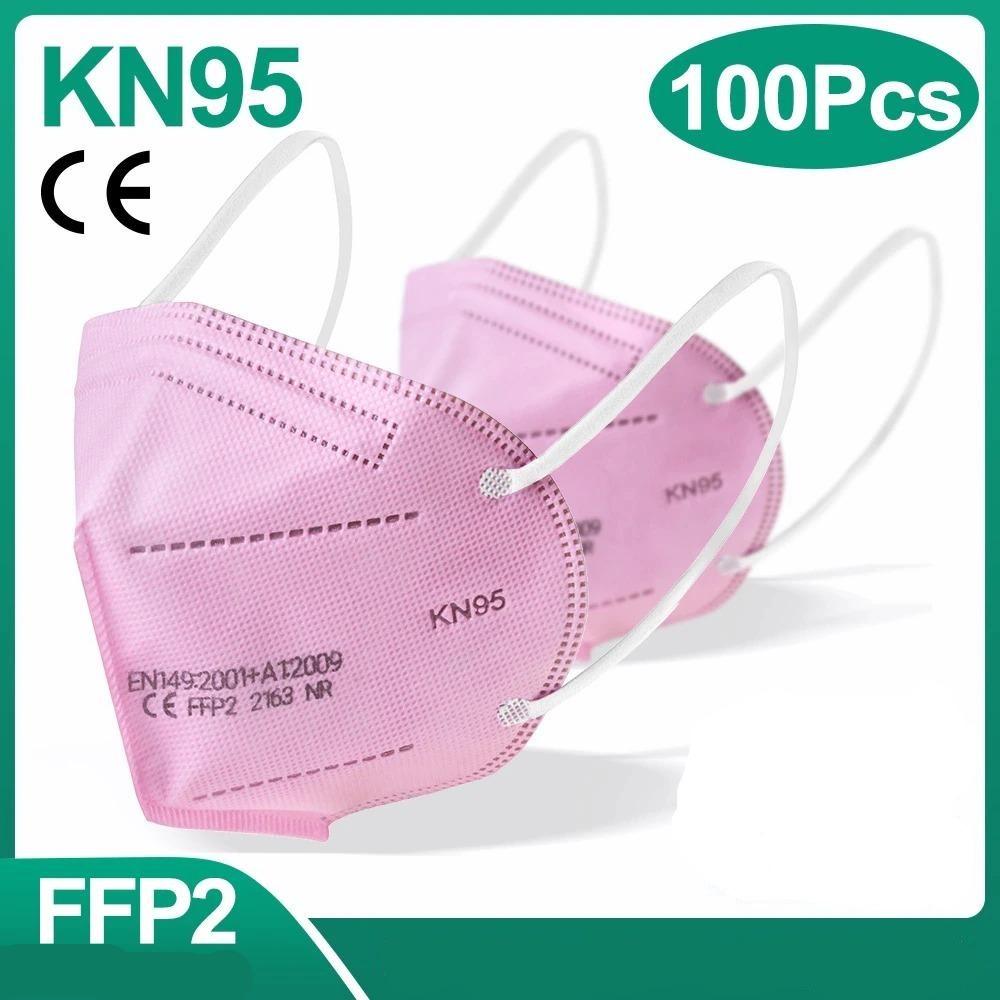 Masques FFP2 Jetables - Pack de 100 avec 98% de Protection contre les Bactéries