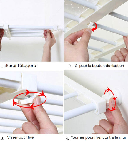 Étagère Extensible Pratique pour un Rangement Optimisé